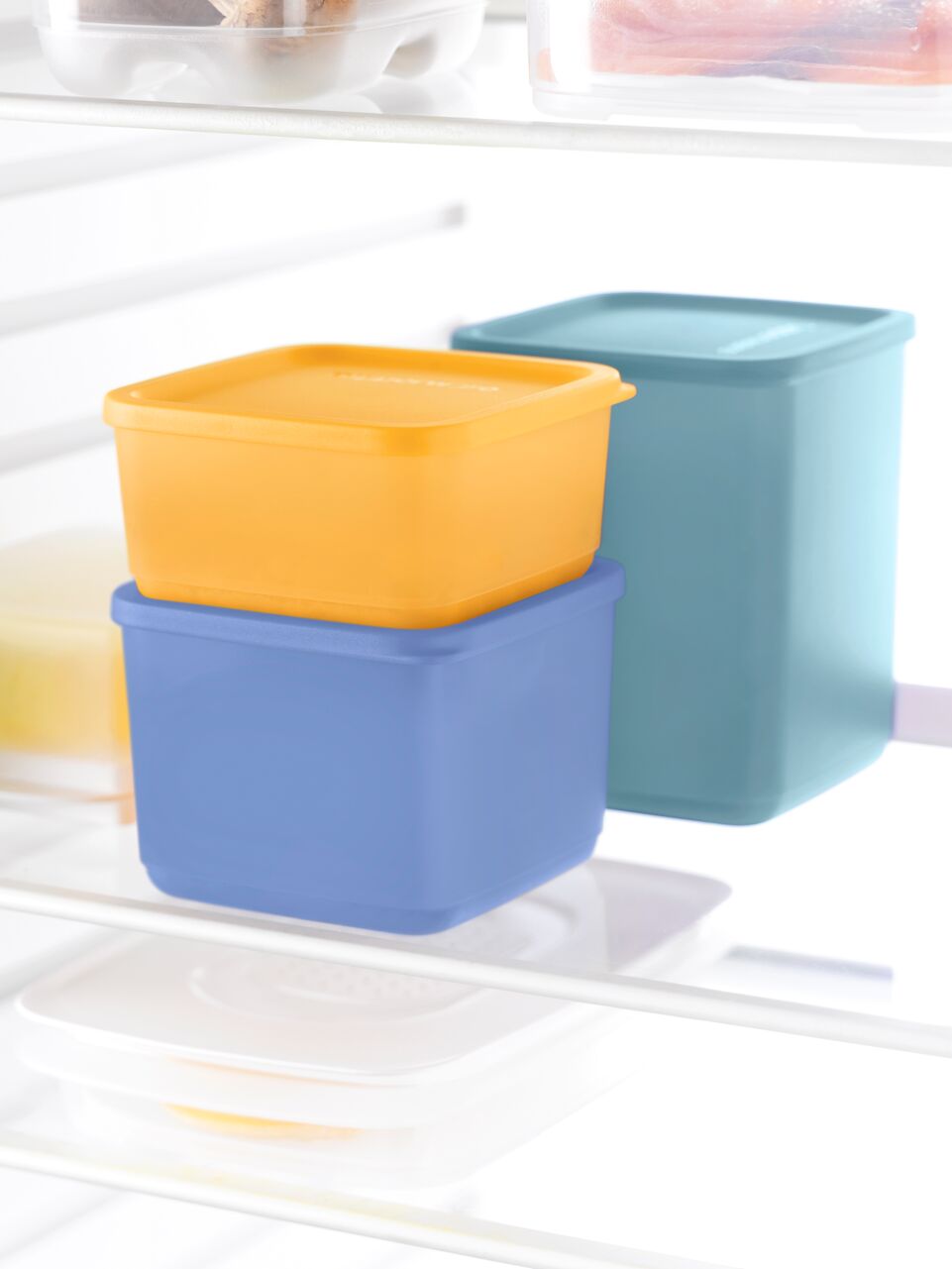 Square Containers Set 650 ml+1L+1.8L