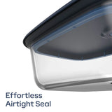 Oven Rectangular Glass With Lid 1L
